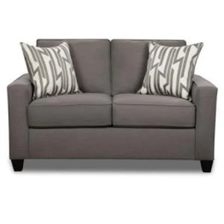 Loveseat with Accent Pillows